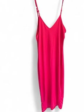 Steve Madden Hot Pink Midi Slip Dress